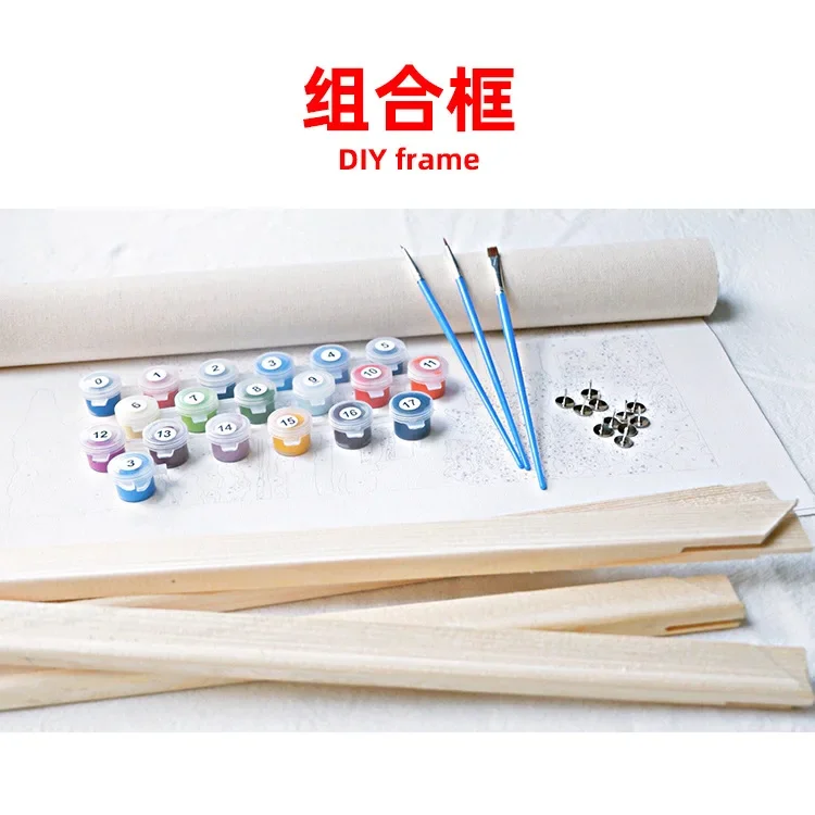 Картина по номерам сделай сам красочные кошки милые котята животные цифровая