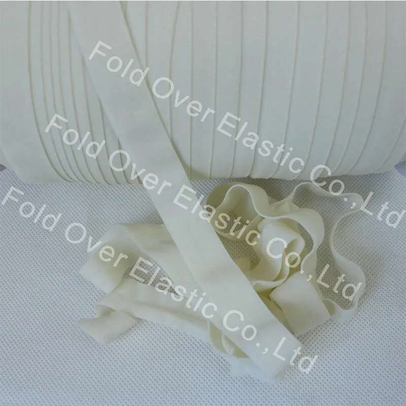 

High quality plush matt foe elastic wholesale 5/8 foe #810 Ivory free shipping 100 yards per color