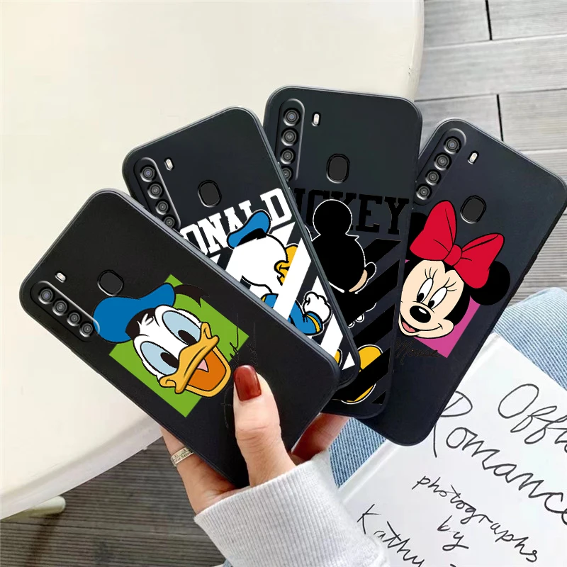 

Disney Mickey Mouse Cartoon Phone Case For Samsung Galaxy A32 4G 5G A51 4G 5G A71 4G 5G A72 4G 5G Liquid Silicon Funda Soft