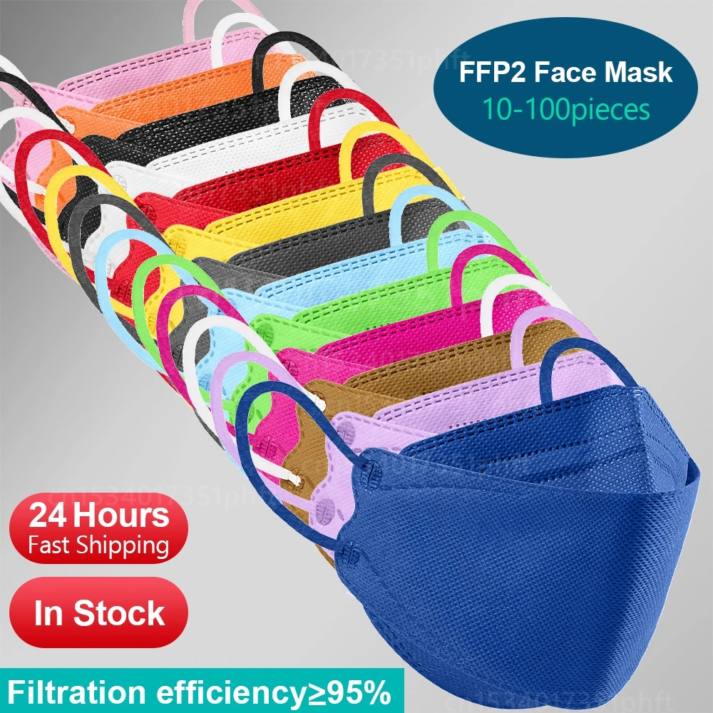 

KN95 Mask mascarillas ffp2reutilizable colores Protective Fish Shape Face Mask Adult Filter mascherine ffpp2 mascarillas fpp2 ce