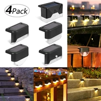 solar step lights led wall lamp outdoor fence lamp waterproof landscape courtyard garden patio decoration lighting