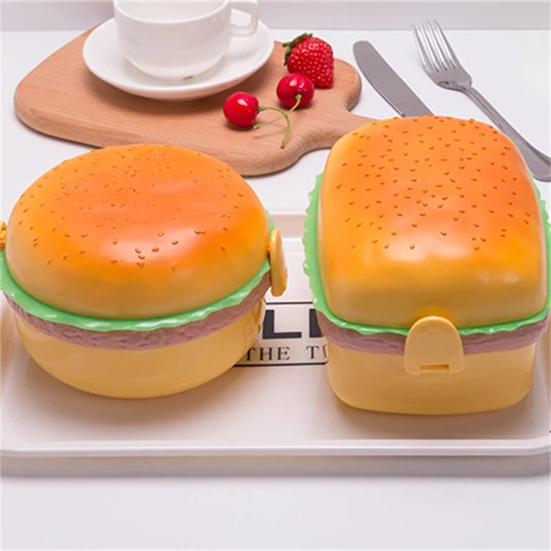 Cute creative hamburger lunch box biscuit shaped lunch box lunch box student white-collar lunch box candy packaging box