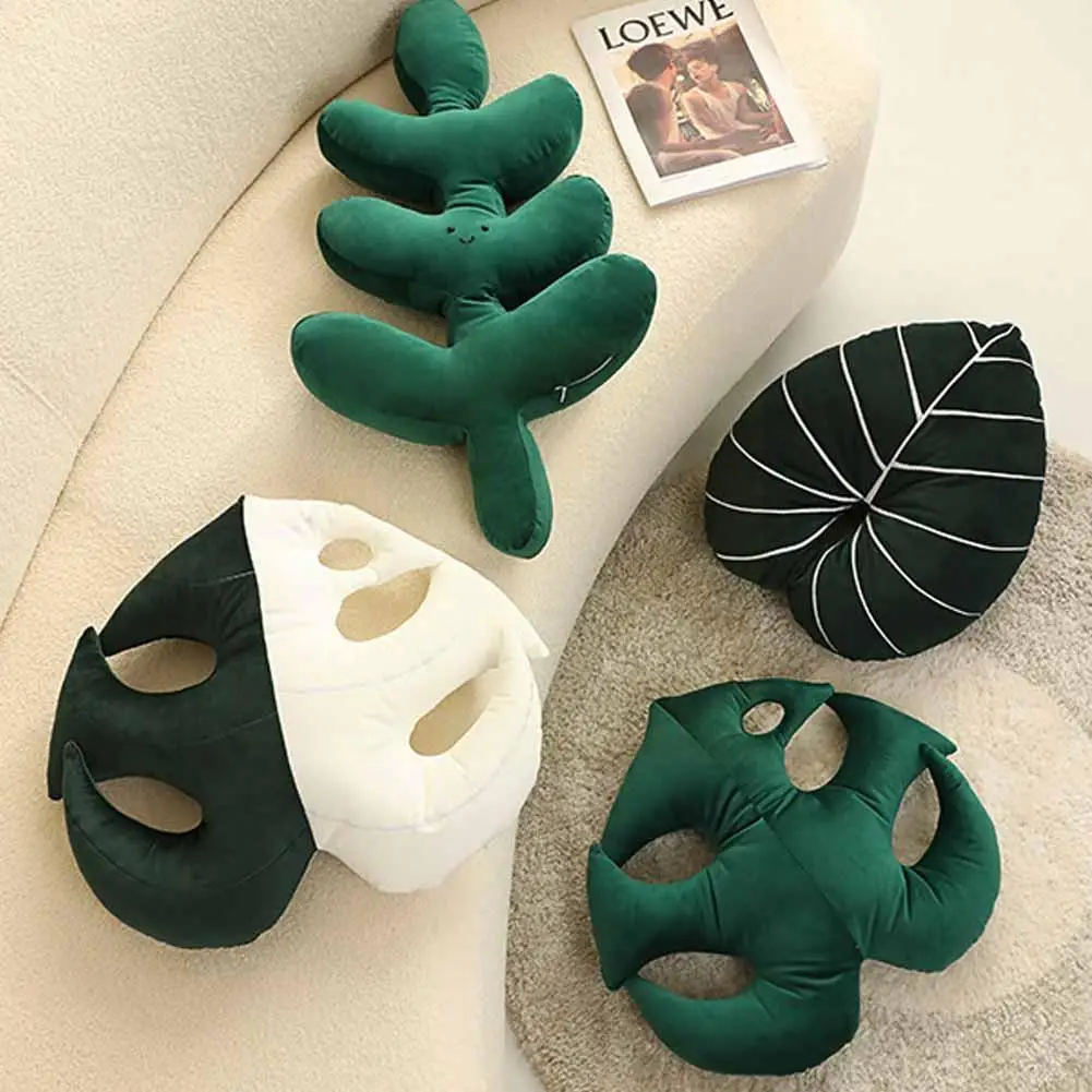 

Nordic Leaf Pillow for Sofa Room Decor Bedroom Bed Cushion Monstera Throw Decorative Pillow Chair Cushion Home Decor Stuffe I4K7