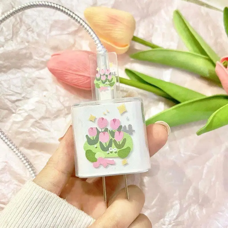 Набор из 5 шт. для зарядного устройства Apple 18 Вт 20 защитный чехол Love Heart USB-кабель