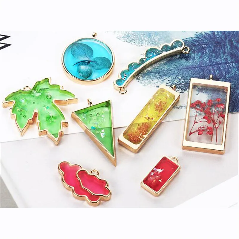 10 шт./лот в ассортименте Геометрическая полая прессованная рамка форме цветка