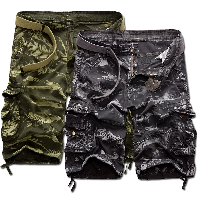 Шорты мужские летние с карманами повседневные бриджи до колен Капри пляжные |