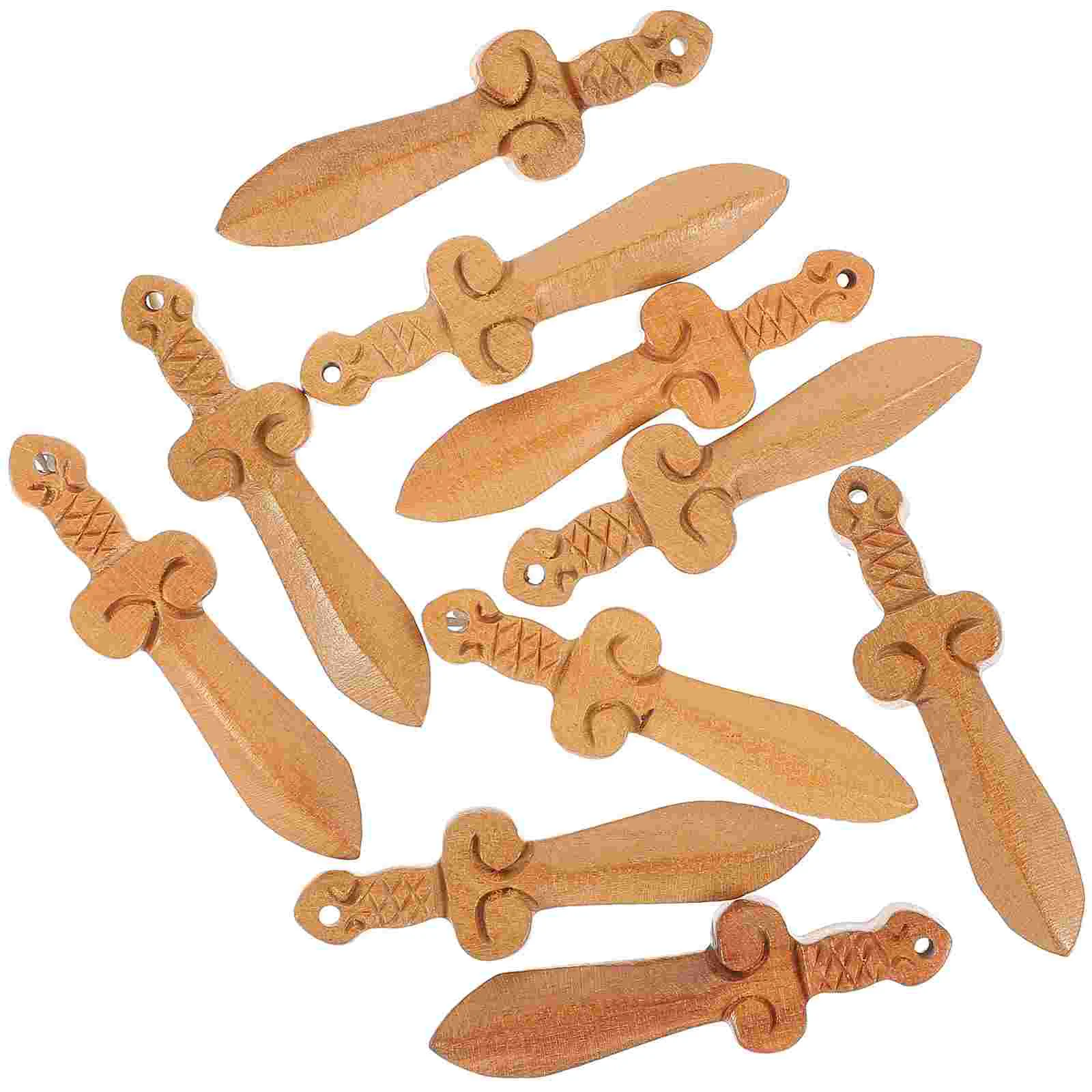 

10 шт., настольные украшения из красного дерева