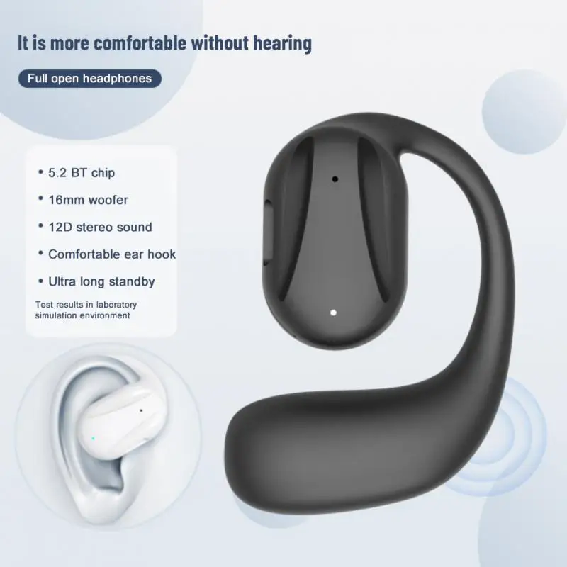 

Low Delay Handsfree Waterproof Earphone 1pc Earphone Call Long Lasting 5.2 Headset Phone Accessories Stereo