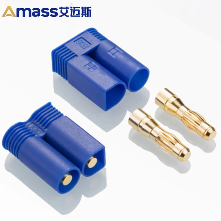 

Free Shipping Amass 5/10 Pairs Ec5 Banana Plug Male Female 5mm 5.0mm Bullet Gold Connector for Rc Esc Lipo Battery