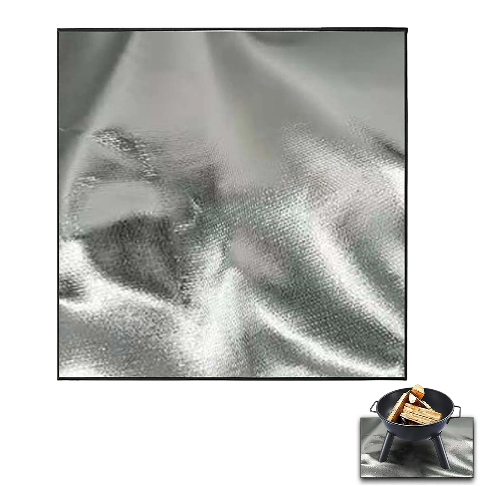 

Квадратный противопожарный коврик под грилем, защитный коврик для внутреннего дворика, защищает вашу колоду, газон или кемпинг от выпрыгив...