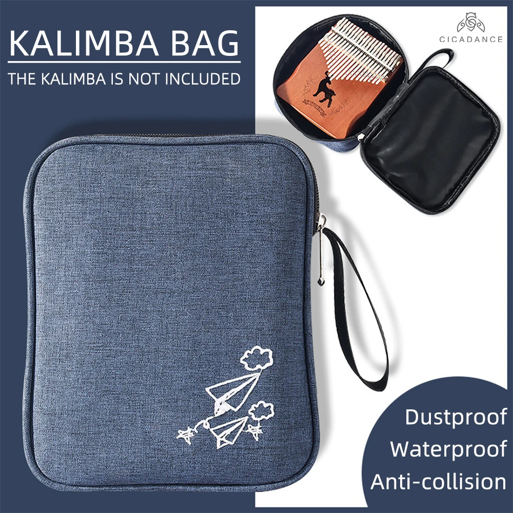 

10/15/17/21/34 Key Kalimba Bag Large Capacity Thumb Piano Mbira Storage Case Handbag Portable Multifunction Accessories Gifts