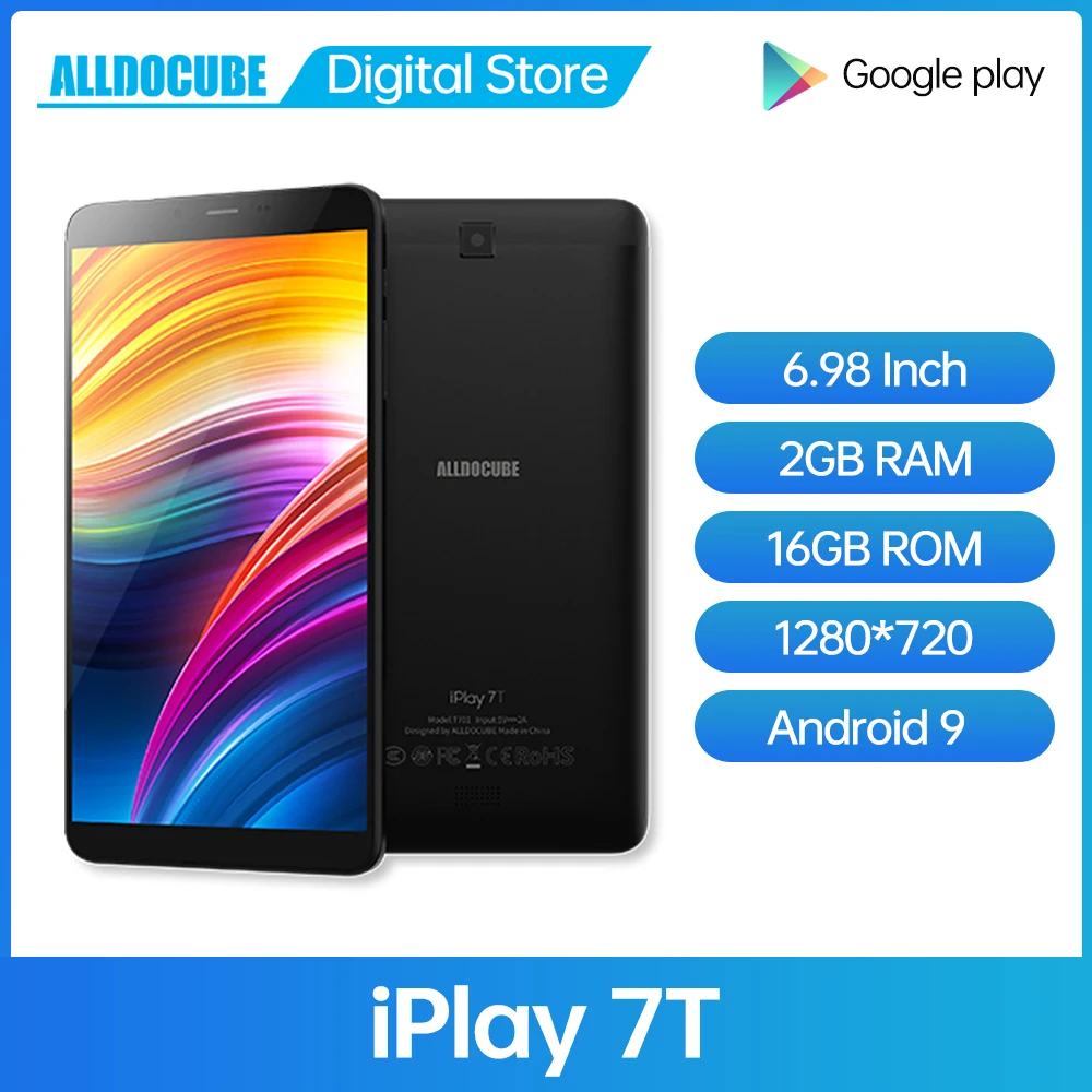 

Alldocube iPlay 7T Phone Tablet Android 9.0 Quad Core 6.98 inch Kids Gaming Ultra Slim Tablets 4G WIFI LTE Google Play