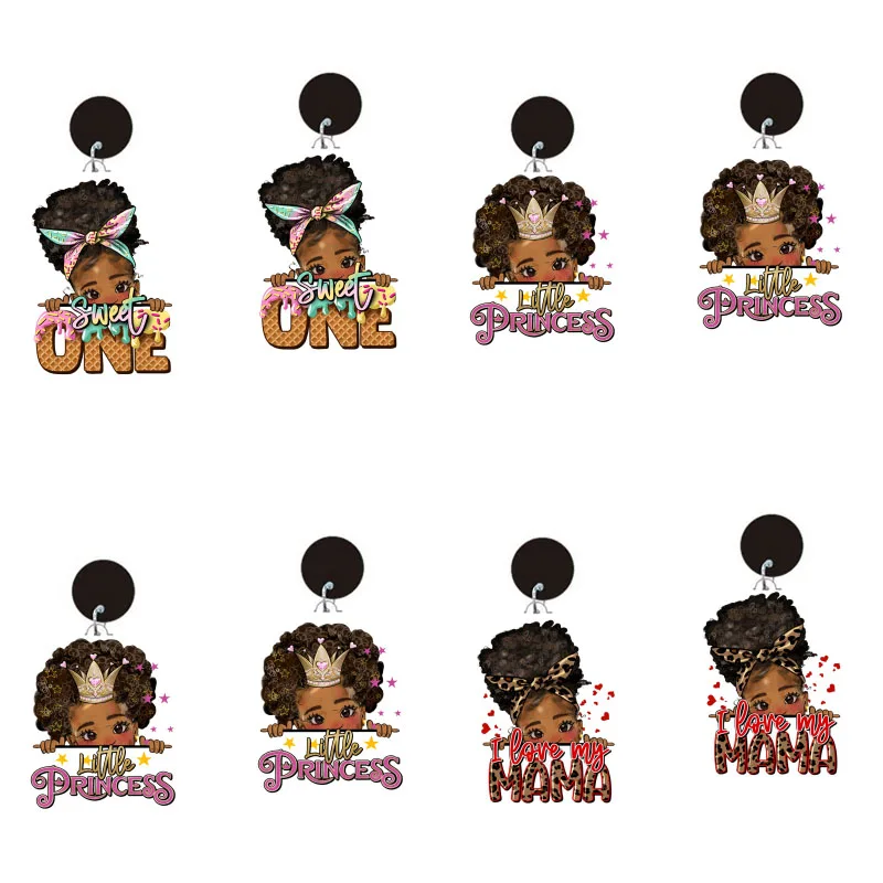 

Little Princess Acrylic Charm Earring For Women Epoxy I Love My Mama Sweet Baby Girl Dangle Earrings Jewelry Free Shipping