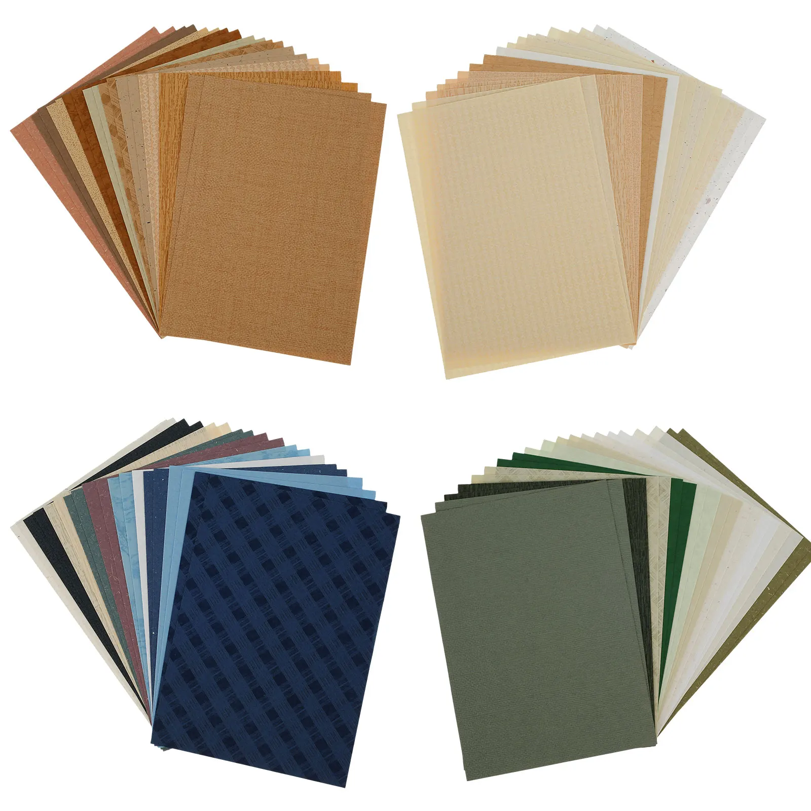 

80 Sheets Scrapbook Paper 4 Colors Textured Paper DIY Handmade Paper Collage Scrapbooking Paper Scrapbooking Craft Paper Sheets