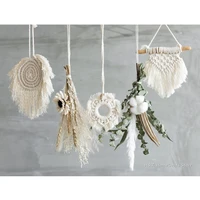 small nordic hand woven tapestry macrame wall hanging 100cotton for childrens room headboard photo props boho home decor