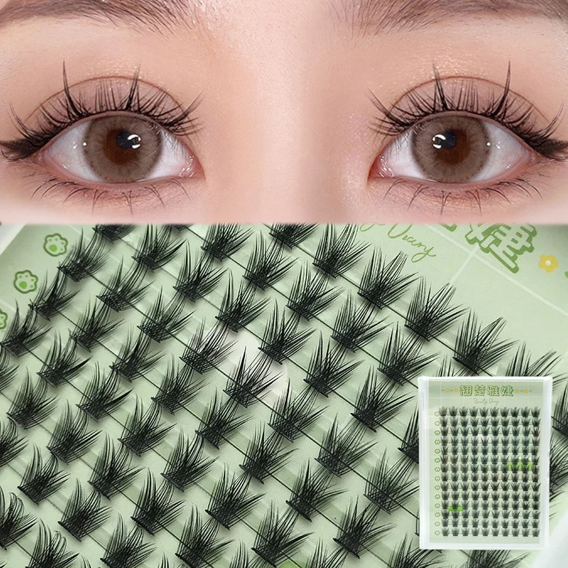 

140 fan Cluster Eyelashes Extension Natural Faux Mink makeup Lashes Segmented Lash maquillaje Volume Individual False Eyelash