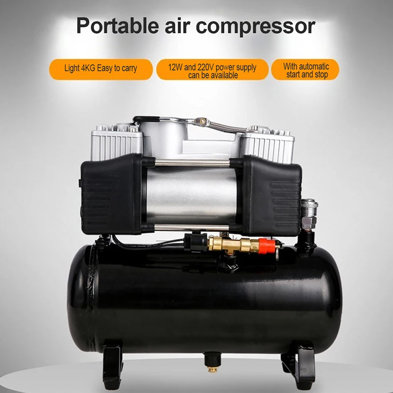 Car Air Pump 220v Portable Tyre Inflator Electric Motorcycle Pump Air Compressor For Car Motorcycles Bicycles