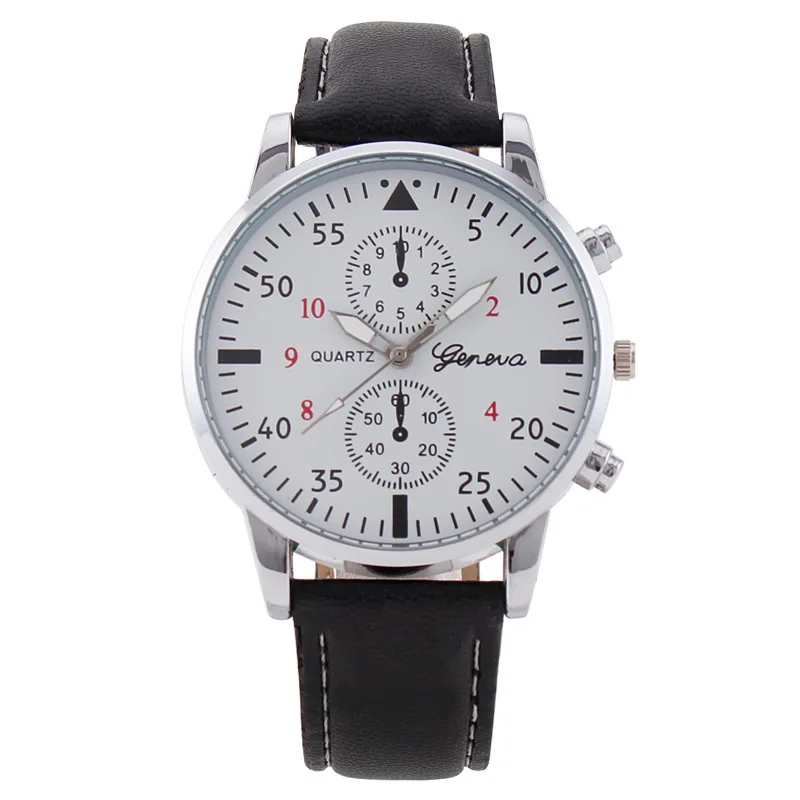 

Модные круглые кварцевые Ретро деловые повседневные наручные часы с кожаным ремешком модные часы водонепроницаемые наручные часы для мужчин