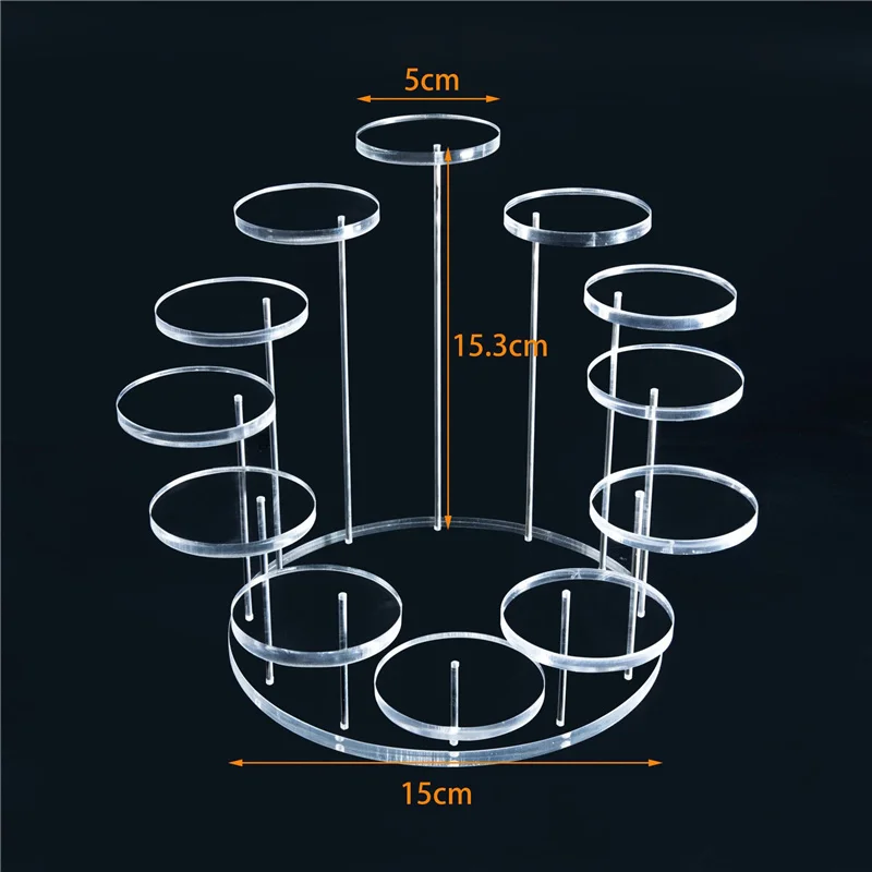 

Горячая подставка для ювелирных изделий, многослойные акриловые кольца, драгоценные камни, держатель для ювелирных изделий, стойка, мини-полка для хранения фигурок аниме