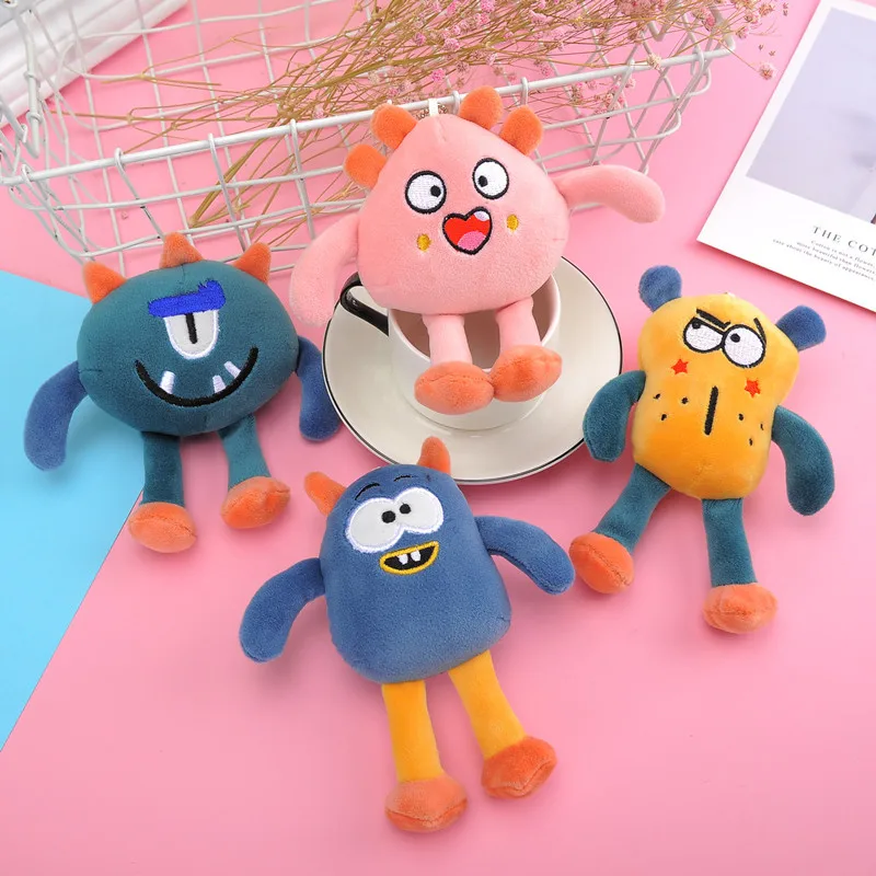 

Original Plush Monster Toy Keychain Children's Funny Expression Soft Doll Pendant Car Woman Backpack Bag Accessories Kawaii Gift