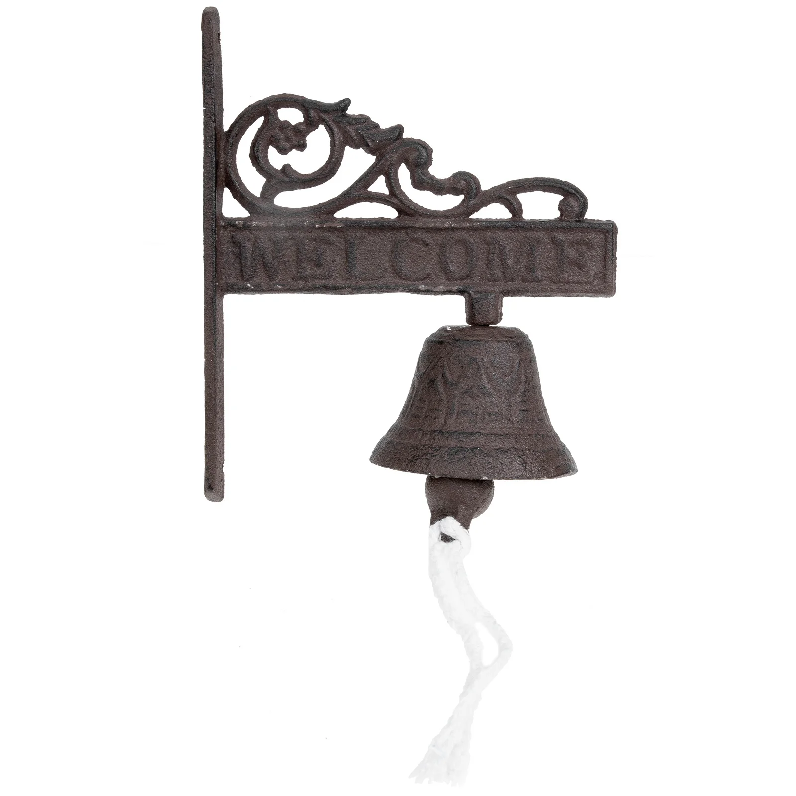 

Bell Doorbell Iron Wall Bells Hanging Door Dinner Parts Fence Link Chain Shaking Outdoor Farmhouse Cast Vintage Mounted Rustic