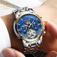 wishdoit men automatic mechanical watch top brand stainless steel waterproof boy watches new fashion business luxury wristwatch