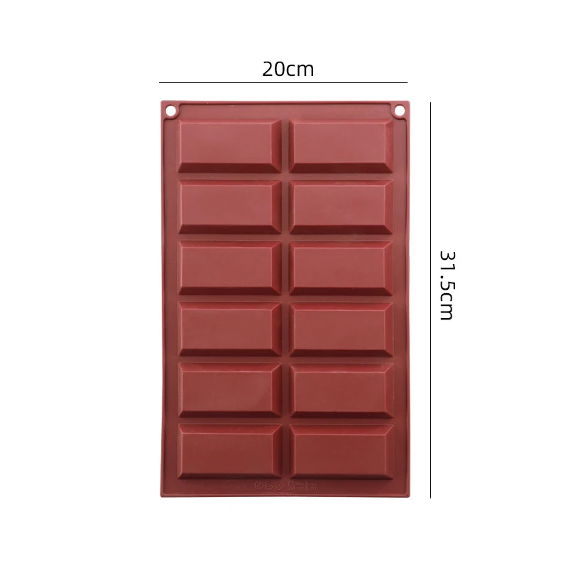 Силиконовая Форма Для Выпечки Прямоугольная 12-полосная Шоколадных Конфет