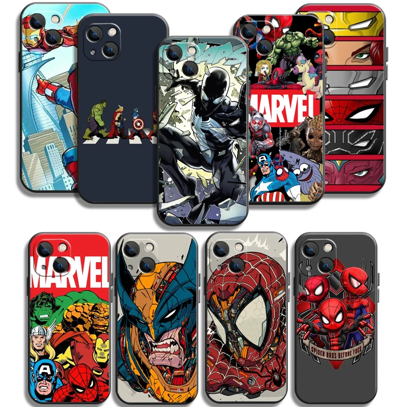 

Чехлы с героями мультфильмов Marvel для iPhone 11 12 Pro MAX 6S 7 8 Plus XS MAX 12 13 Mini X XR SE 2020, мягкий чехол из ТПУ