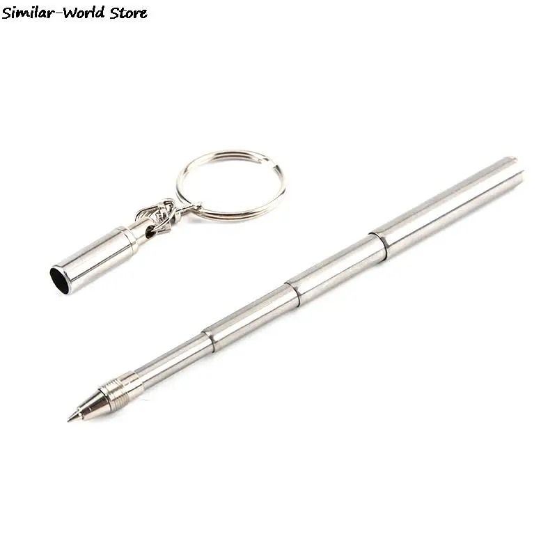 Портативный Телескопический инструмент-ручка металлический брелок-кольцо