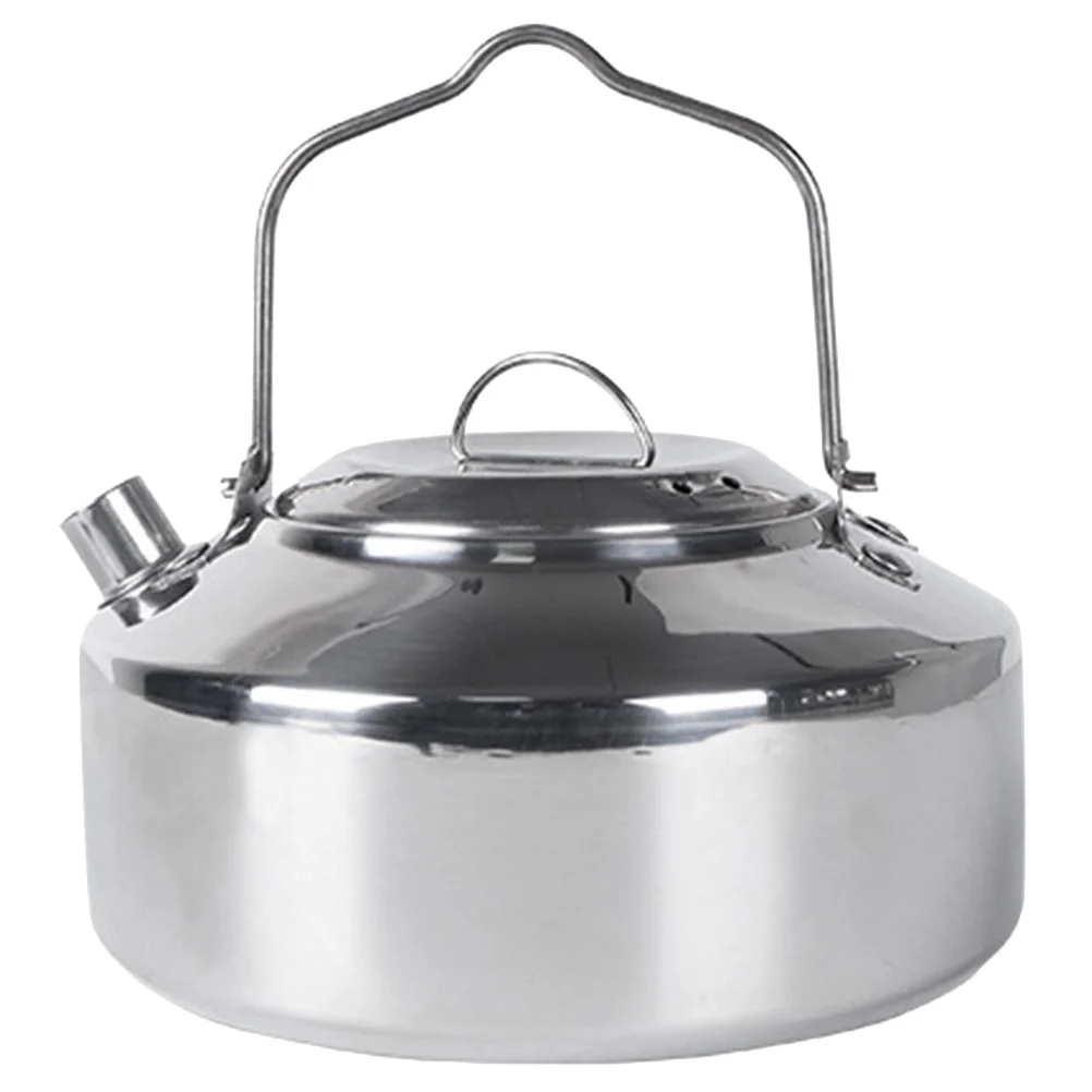 

Kettle Camping Tea Pot Water Camp Portable Whistling Teapot Steel Stainless Coffee Hiking Kettles Boiling Stovetop Outdoor