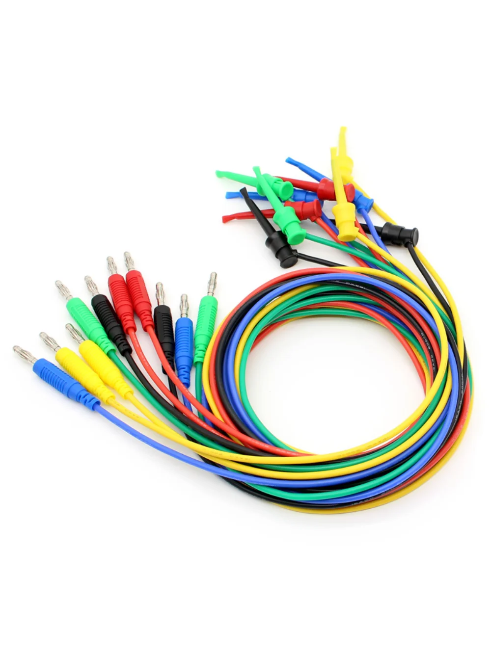 

Высококачественный гибкий силиконовый кабель TL510 16 AWG1, 27 мм2, 4 мм, без кожуха, вилка bananna для тестирования зажима, испытательный кабель