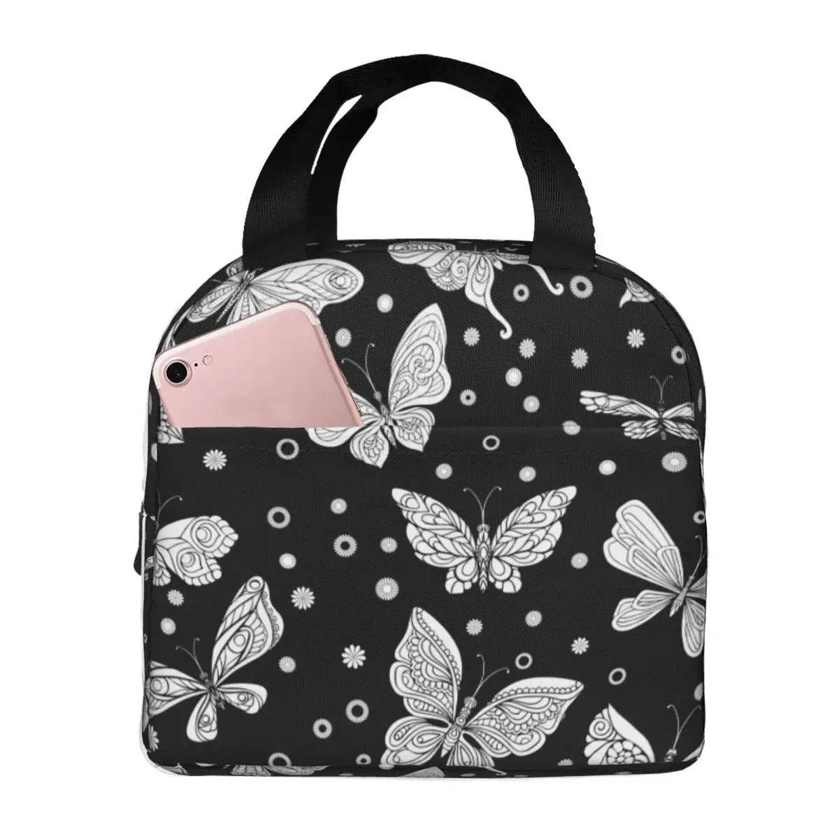 Lunch Bags for Women Kids Butterfly Thermal Cooler Waterproof Picnic Work Oxford Tote Food Bag