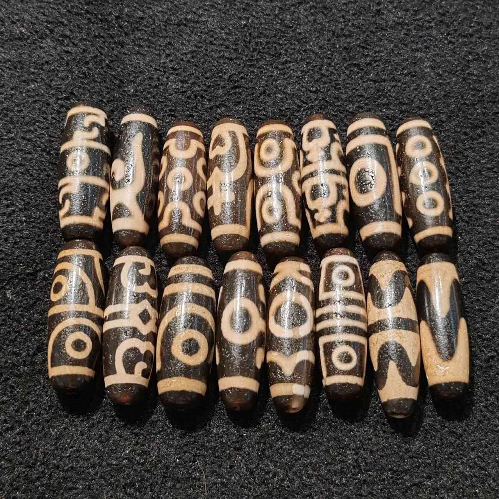 Подкова из тибетского агата Dzi бутылочка с сокровищами тигровыми зубьями