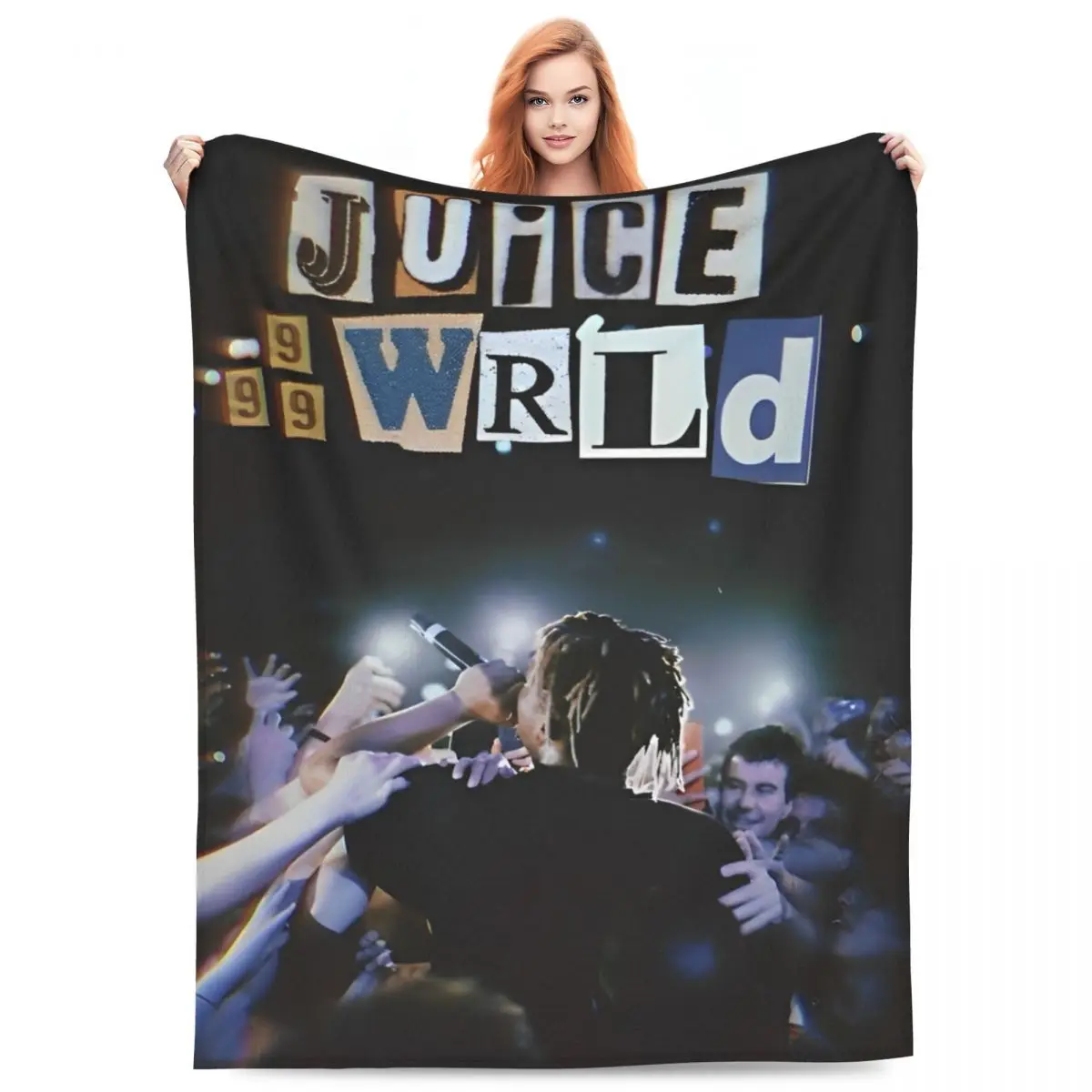 Одеяло Juice Music Wrld фланелевое забавное теплое одеяло для украшения постельного
