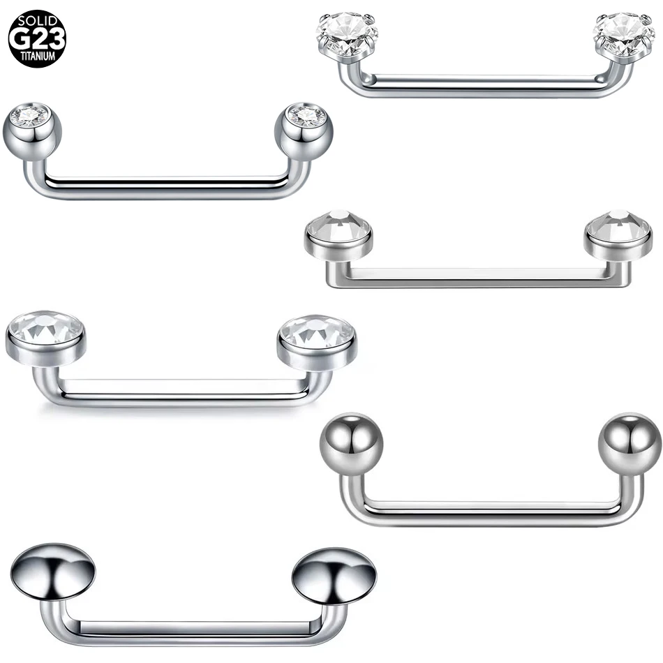 10 шт./компл. G23 титановая поверхность штанга микродержатель 14G внутренняя и