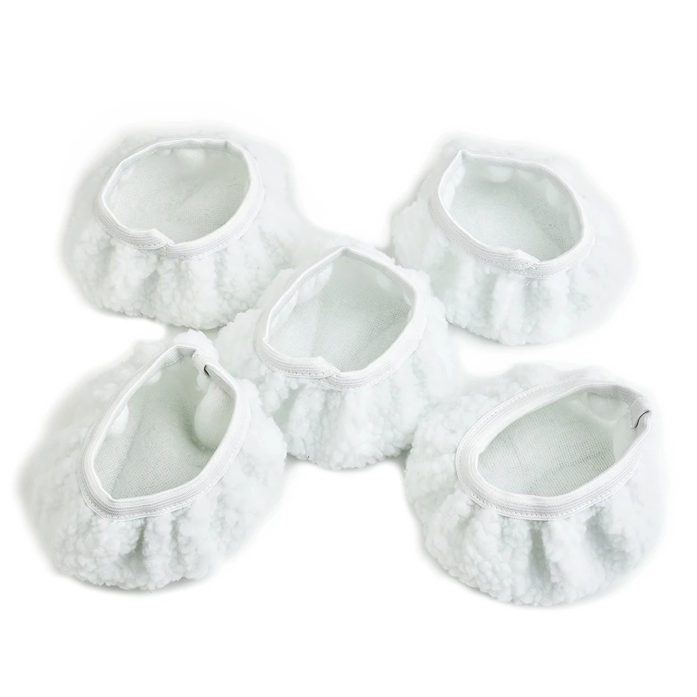 

5 Pcs 5-6inch Polishing Bonnet Buffer Pads Set Soft Wool Pads For Boat Car Polishing Machine Polishing Removes Scratches