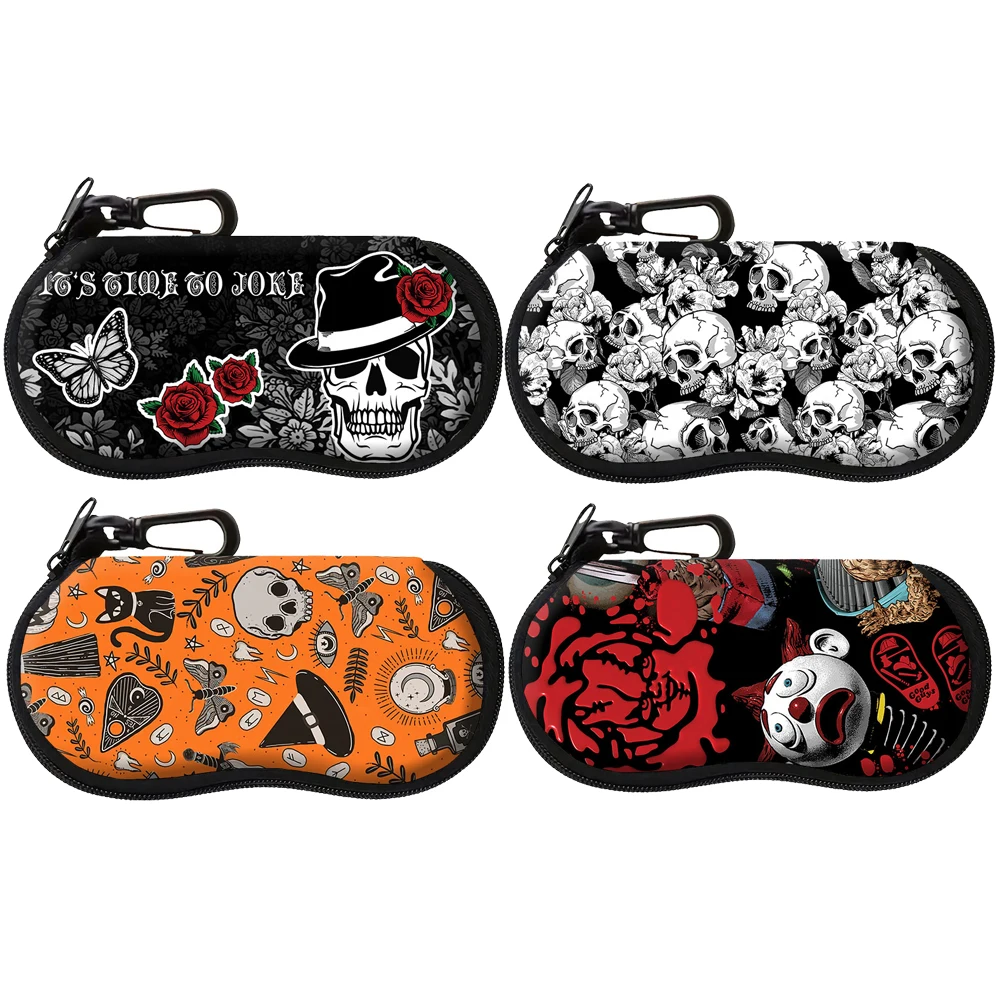 Сумка для солнцезащитных очков в стиле скелета ужасов коробка мужской и женский