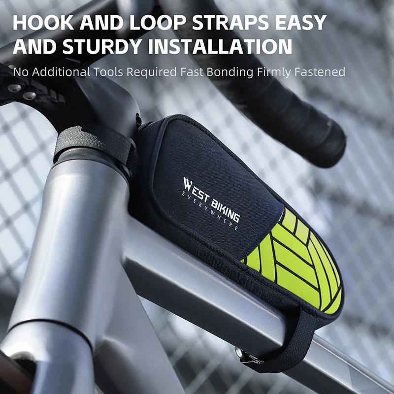WEST BIKING Верхняя передняя трубчатая рама Многофункциональная треугольная сумка 1л