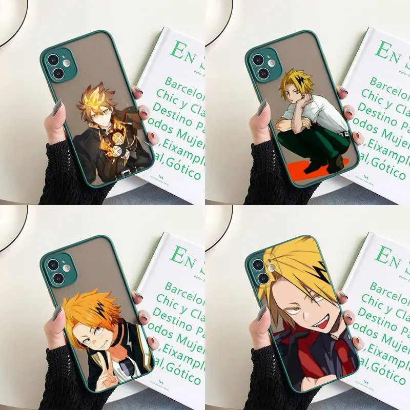 

Denki Kaminari My Boku No Hero Academia Phone Case For Iphone 11 12 13 Pro Max X XS Max XR 6s 8 7 Plus blackish green Back Cover