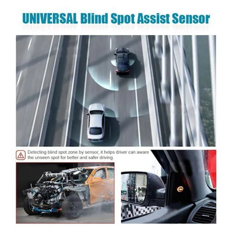 $55.99 24Ghz Millimeter Wave-Radar Change Lane Safer BSM Blind Spot Monitoring Assistant BSD Driving Safety Lane Change Assist