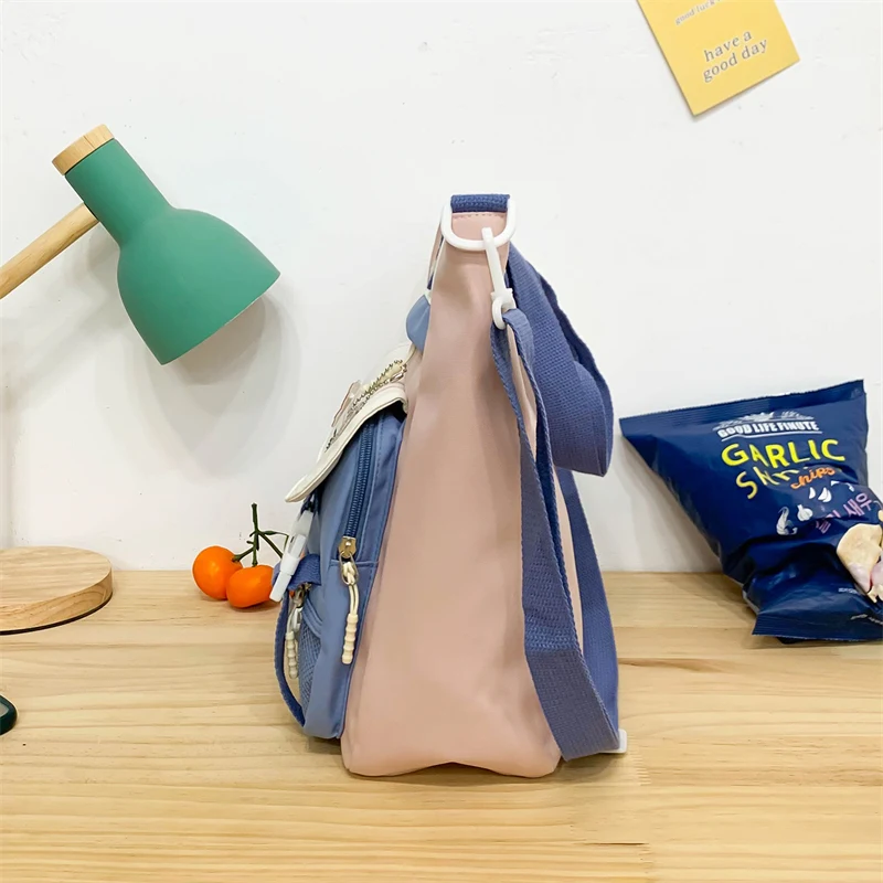 Est Patchwork Kawaii School Backpack Women Shoulders Top-handled Handbag Patchwork Letters Transparent PVC Bolsa Mochila Bags