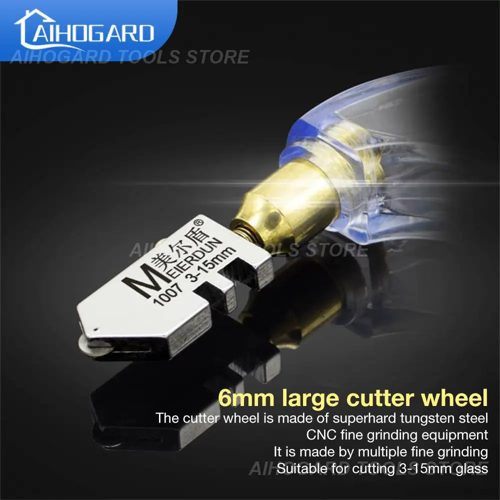 

3-15 Mm Tile Cutter Hand-held Transparent Handle Diamond Roller Push Hand Tools Glass Cutting Machine No Collapse Sharp