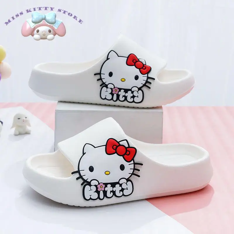 

Детские тапочки Sanrio Mymelody Hellokitty, крутые шлепанцы, женские милые летние Нескользящие шлепанцы для ванной комнаты с героями мультфильмов
