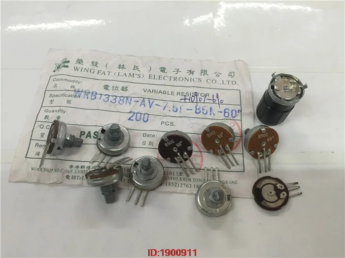 5 шт./партия, потенциометр WF WRB1338N-AV-7.5F-B5K B502 B5K, 60 градусов, с полуручкой 11