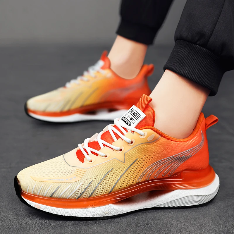 

Мужские кроссовки с сетчатой подкладкой, повседневные Нескользящие кроссовки, поглощающие пот, с сетчатой подкладкой, дизайнерская обувь для мужчин, новинка 2023