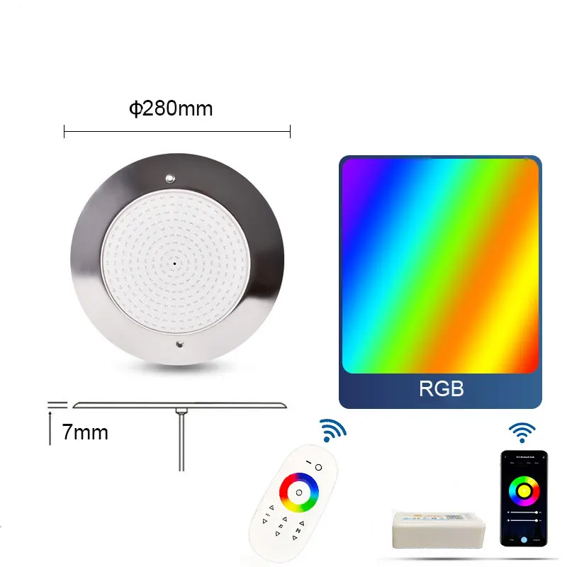 

Подводное RGB освещение Canagrow для бассейна 18Вт