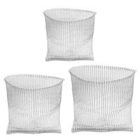 304 stainless steel wire knitted mesh bag plants root pouches basket for indoor outdoor garden yard plants vegetable