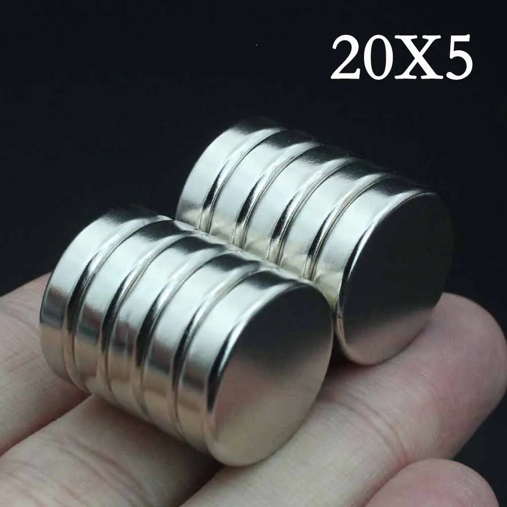 

5/10/15/20/25 Pcs 20x5 Neodymium Magnet 20mm x 5mm N35 NdFeB Round Super Powerful Strong Permanent Magnetic imanes Disc 20*5