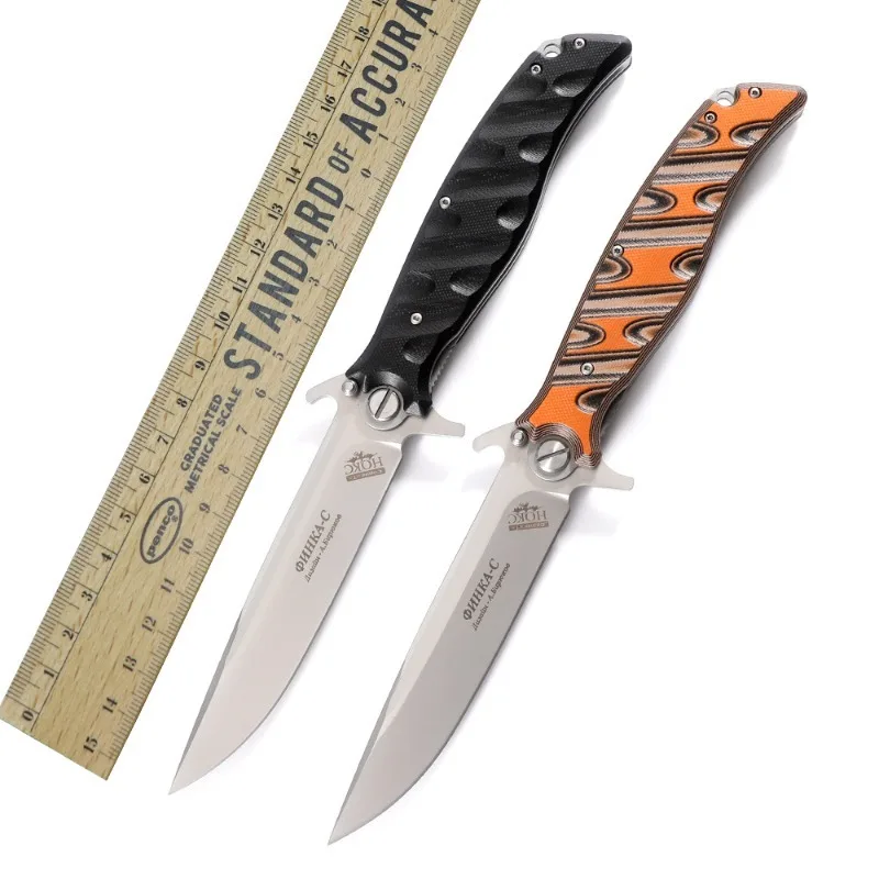 

High Hardness RUSSIA Camping Pocket Folding Outdoor Knife D2 Blade G10 Handle Survival Tactical Hunting Utility Knives EDC Tools