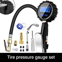 car tire inflator high precision digital inflation tool gauge 200 psi air chuck hose type electric portable pump